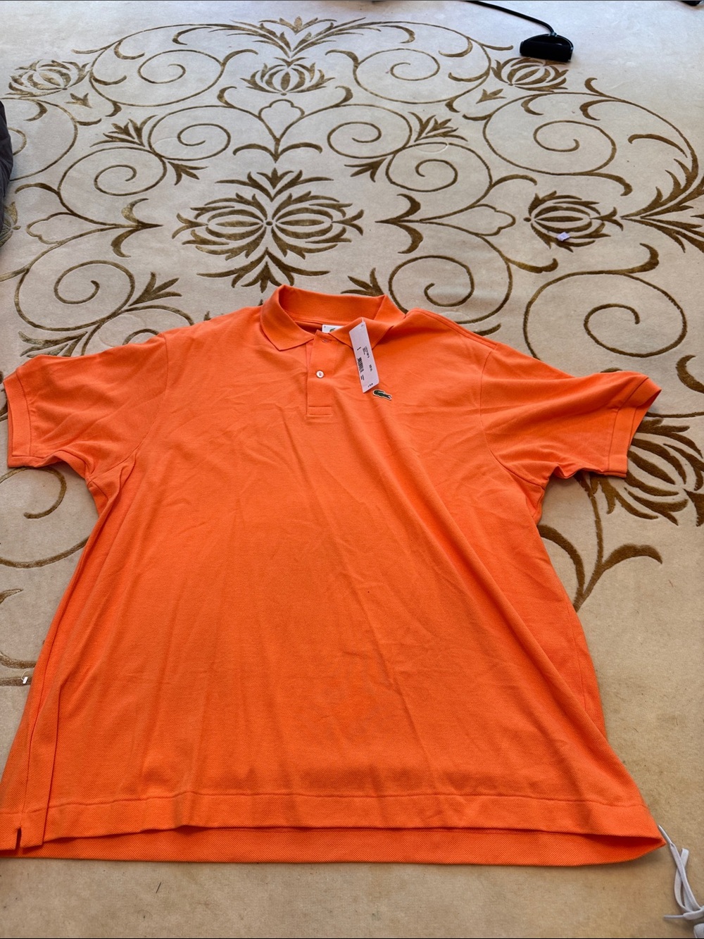 Lacoste Orange Men's Short Sleeve Polo Shirt